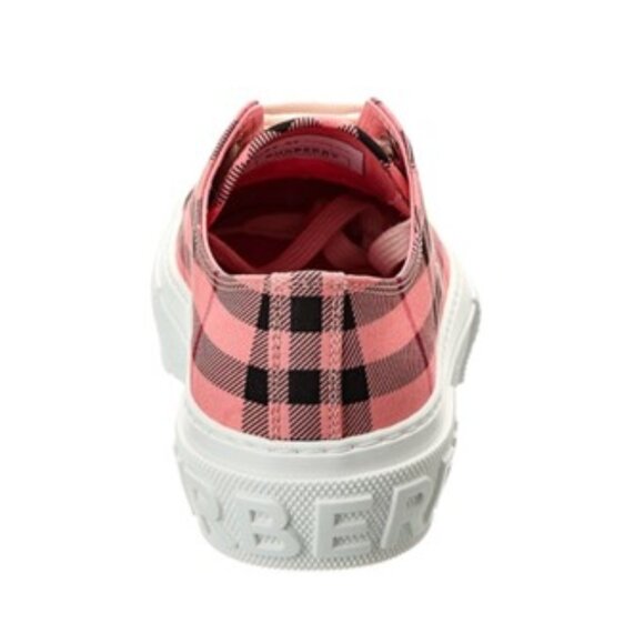 NIB-BURBERRY-Check Canvas Sneaker - Size 39 - Picture 3 of 4